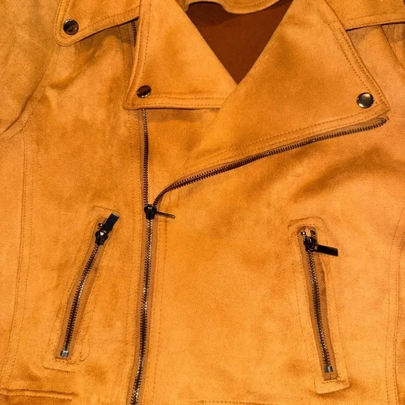 Stylish  Shinestar Suede-like Jacket Medium - Picture 4 of 8